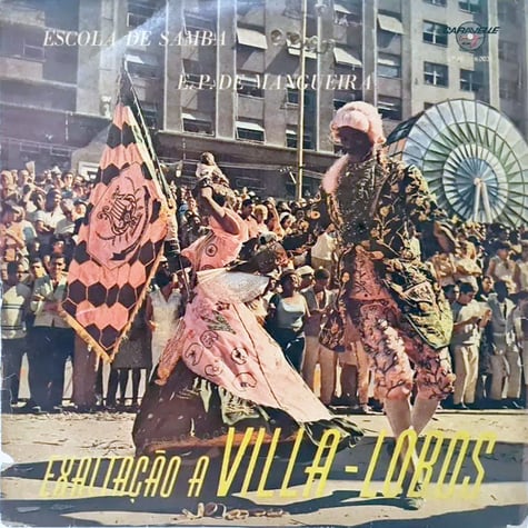 Capa do LP Escola de samba E.P. de Mangueira - Exaltação a Villa-Lobos (1966)