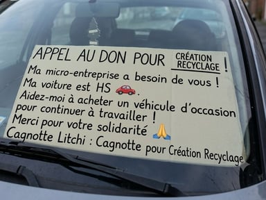 Aide achat voiture (cagnotte pour Création Recyclage)
