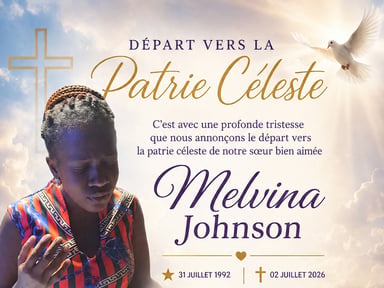 Soutien pour le rapatriement de notre sœur Melvina Johnson vers sa terre natale