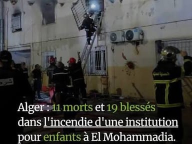 Incendie orphelinat Mohammadia - Alger