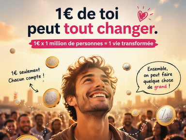 Et si 1€ × 1 million de personnes changeait une vie ? (expérience sociale)