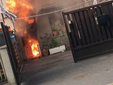 Incendie dans une maison