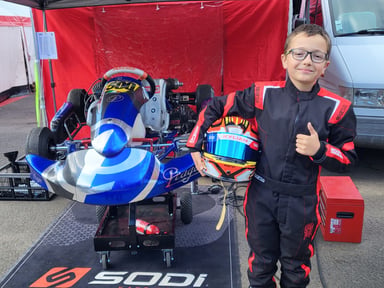 Aidé Kylian a finir ça saison de karting