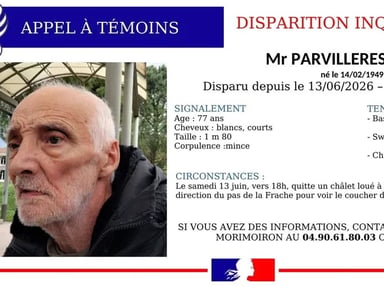Aide pour retrouver M Parvillers Jean Paul disparu dans le Ventoux