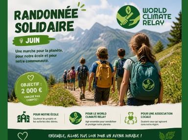 Randonnée solidaire – Poussières d’Étoiles x World Climate Relay 🌍