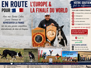 🇫🇷 Objectif Championnat d’Europe & World Trial de chien de troupeau