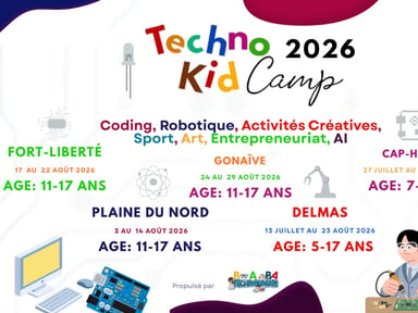 Soutien à la 6ème édition de "Technokid Camp" de B.A.BA-Technologies