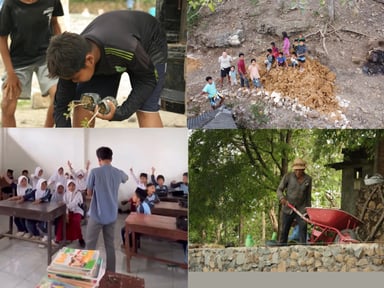 Pour l'école et la communauté de Gawah Bonga, Lombok Indonésie