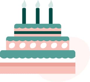 Un gâteau d'anniversaire
