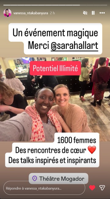 Story Instagram d'une participante de Potentiel Illimité