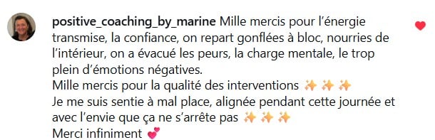 Commentaire sur l'énergie de la journée Potentiel Illimité