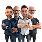 Photo de Jérôme THOMAS, Christophe LIMOUZIN, Yvrick et Cédric BIGOT,