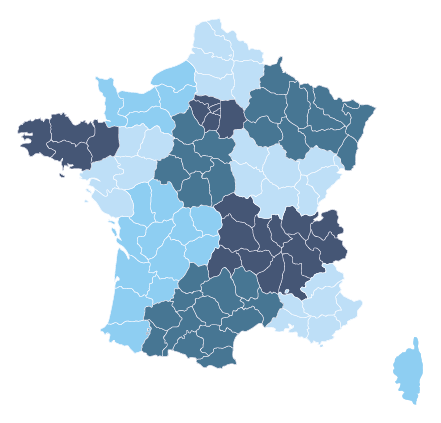 Carte de France des cabinets Activ'Expertise