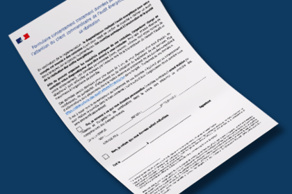 Formulaire de consentement DPE et audit