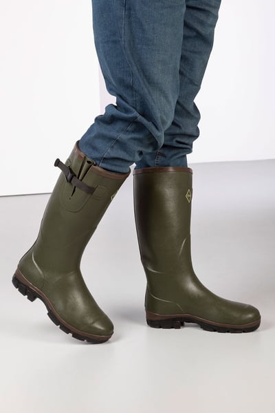 Neoprengefütterte Gummistiefel für Herren - Lisset - Olive