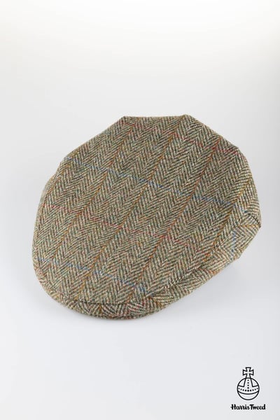 Men's Harris Tweed Flat Cap - Danby - Sage Check