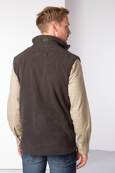 Men's Fleece Gilet - Gransmoor - Brown