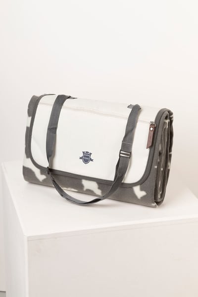 Patterned Picnic Rug - Grey