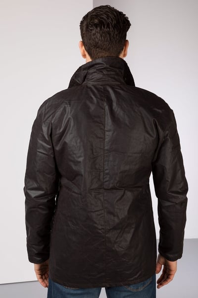 Men's Richmond Slim Fit Waxed Cotton Jacket - Brown