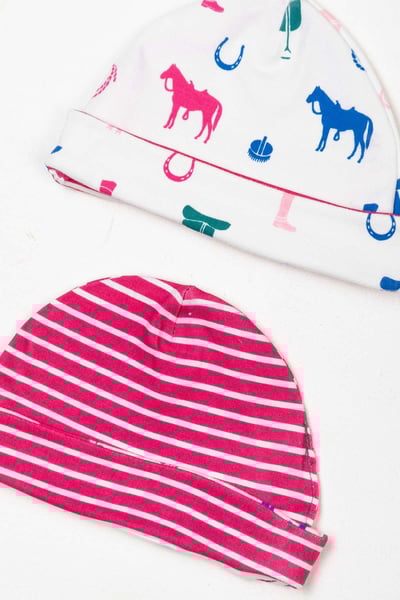 Baby Hats (2 Pack) - Pony Pink