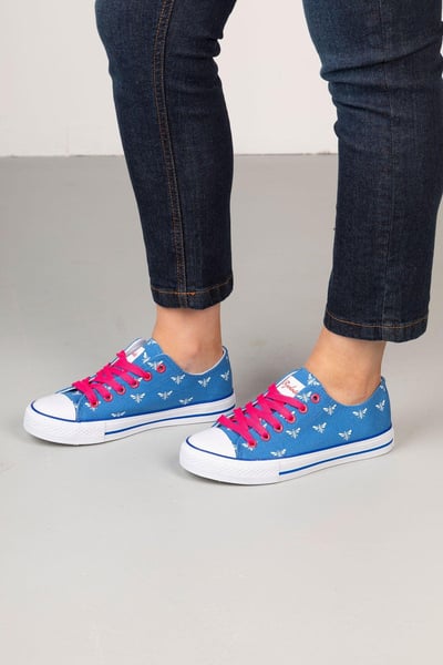 Ladies Canvas Trainers - Roxby II - Pacific