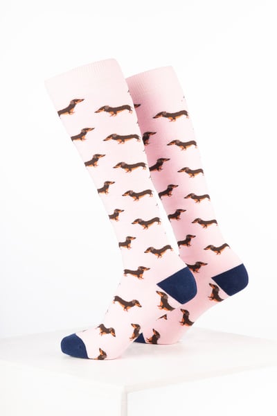 Damen-Gummistiefel für Hunde - Dackel Zartrosa