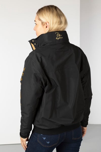 Ladies Emblem Bomber Jacket - Ripon - Black