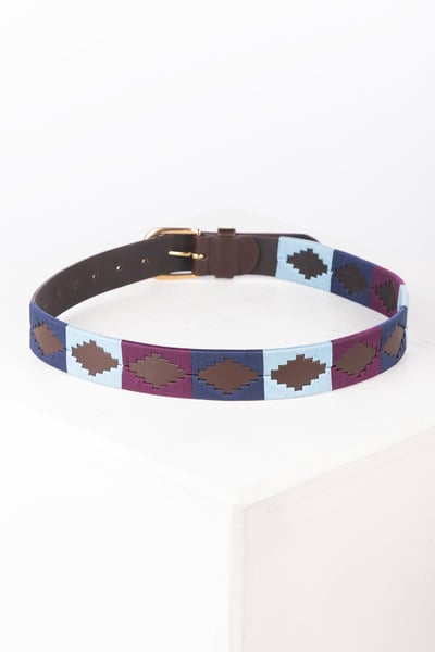 Polo Belts - Askwith - Navy/Soft Blue/Berry
