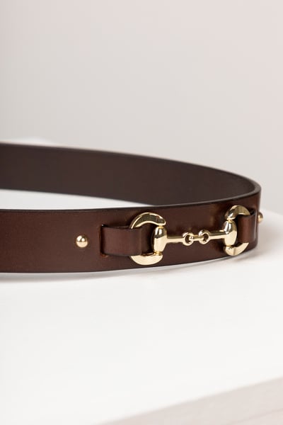 Ladies Leather Snaffle Belt - Lucinda - Mulberry