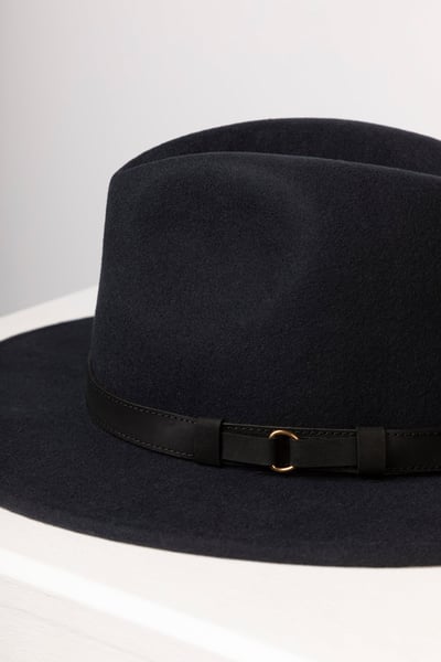 Ladies Wool Felt Hat - Danby - Navy