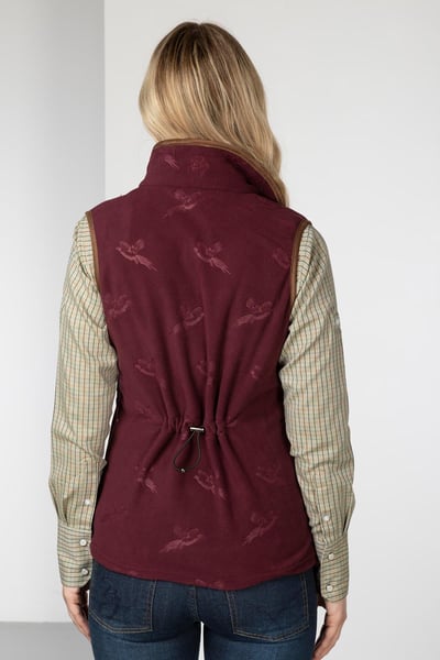 Ladies Pheasant Fleece Gilet - Haxby - Burgundy