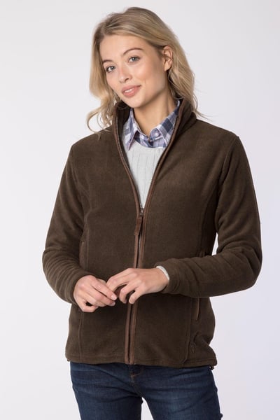 Ladies Huggate Fleece Jacket - Bark