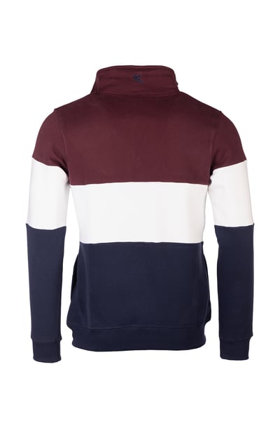 Sudadera de hombre - Byland - Rydale Azul Marino/Blanco/Vino