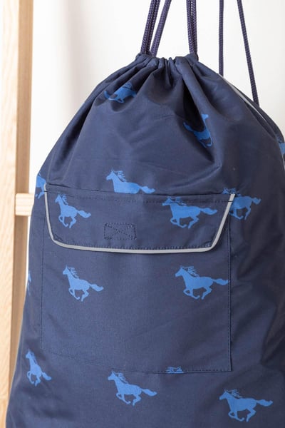 Junior Splash Drawstring PE Bag - Galloping Horses