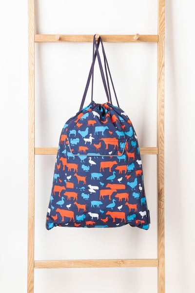 Junior Splash Drawstring PE Bag - Farmyard