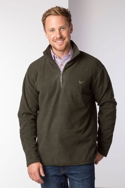 Herren-Overhead-Fleece - Kelk - Khaki