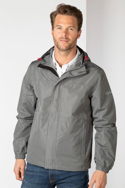 Men's Waterproof Jacket - Pack & Go - Grey