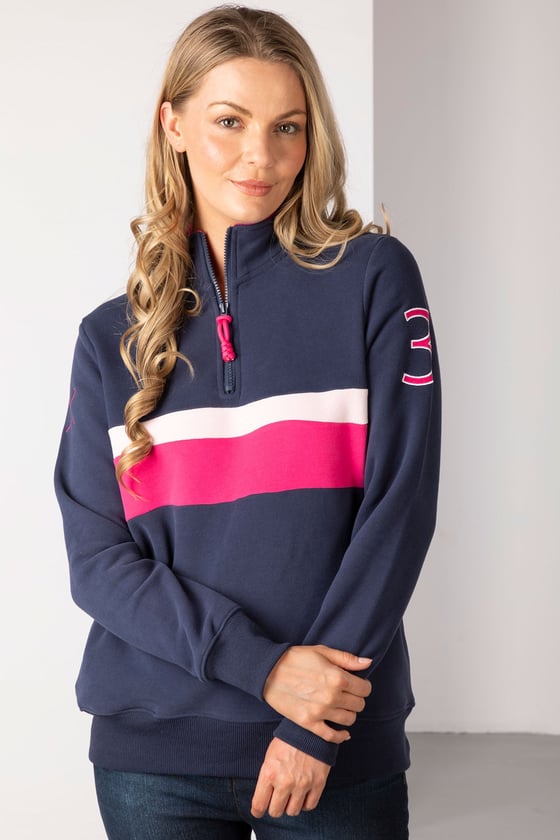 Ladies quarter cheap zip sweatshirt