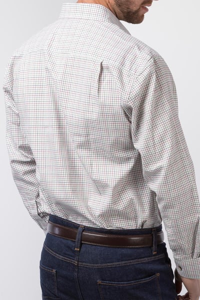 Men's Country Check Shirts - Lisset - Lisset White