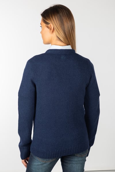 Ladies Crew Neck Character Knit Jumper - Waffle The Dachshund