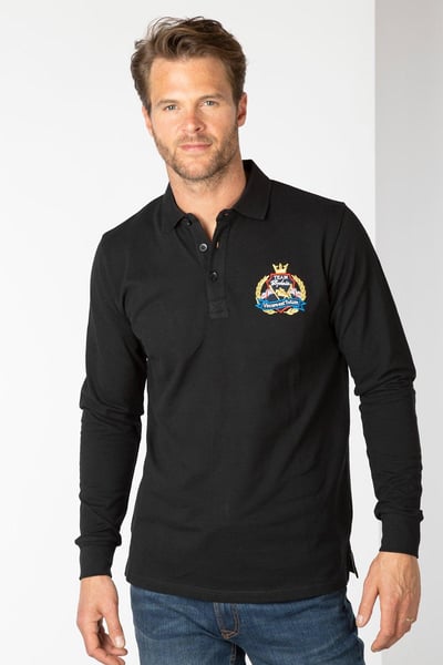 Polo de manga larga Fordon para hombre - Negro