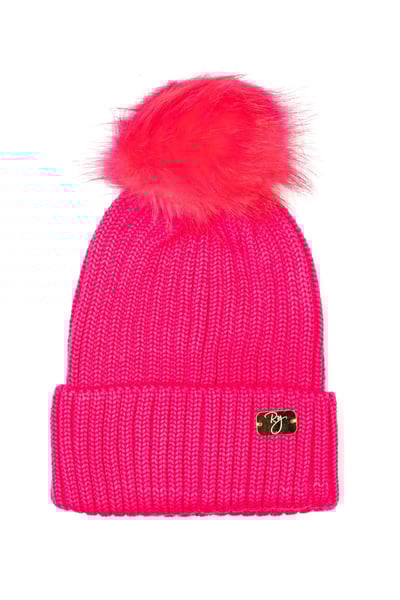Gorro con pompones para mujer - Bella - Caramelo