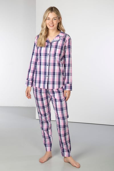 Ladies 100% Cotton Pyjama Sets - Sally Check