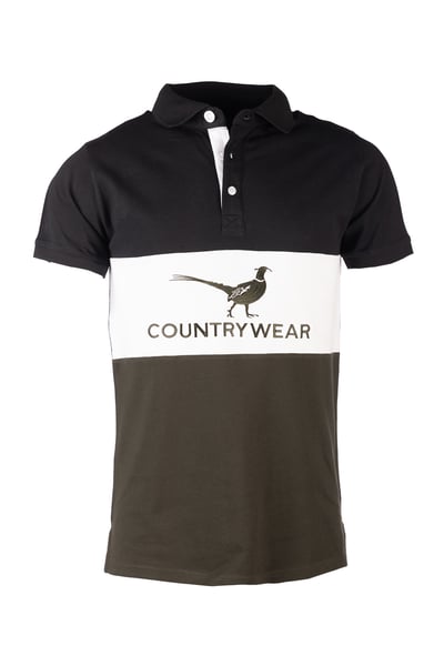 Men's Polo Shirt - Byland - Pheasant Olive/White/Black