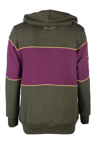 Ladies Snaffle Hoody - Byland - Dark Olive/Dark Berry