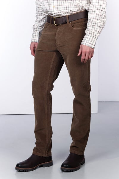 Men's Straight Leg Corduroy Trousers - Rupert - Sand
