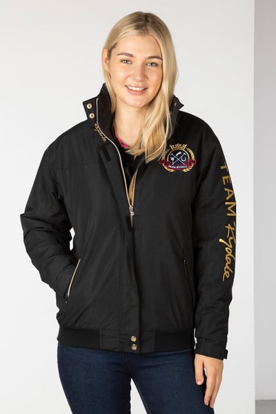 Ladies Emblem Bomber Jacket - Ripon - Black