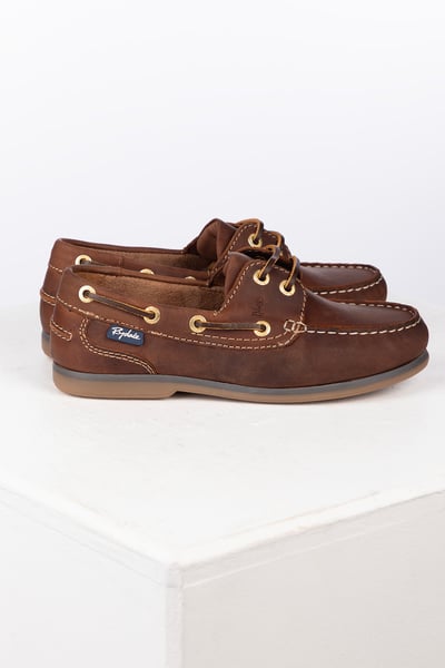Ladies Leather Deck Shoes – Saltwick - Antique Brown