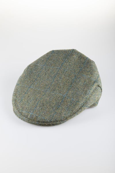 Men's Keepers Tweed Flat Cap - Danby - Blue Check