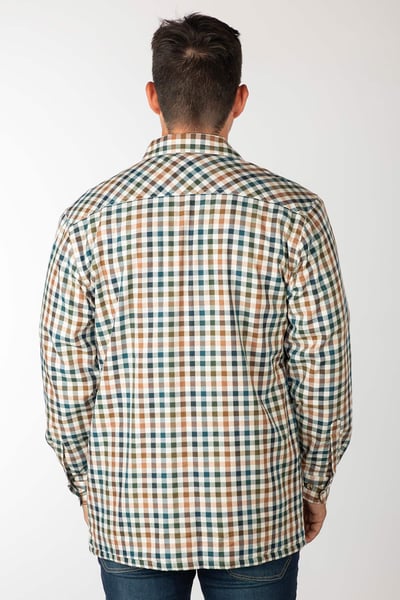 Men's Fleece Lined Shirt - Harvest Dark Check